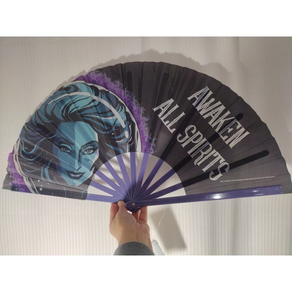 Disney Parks Haunted Mansion Jumbo 25" Madame Leota Awaken All Spirits Hand Fan